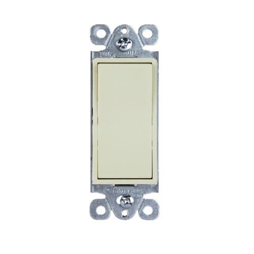 Enerlites Light Almond Residential Grade AC Quiet Single Pole 15A Decorator Switch