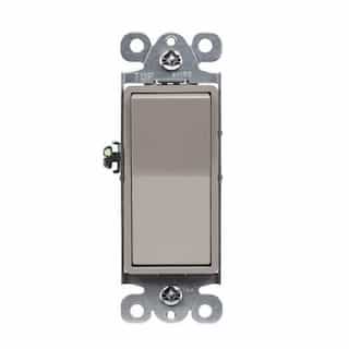Enerlites Premium Decorator Switch, Single-Pole, 15A, 120V-277V, Nickel