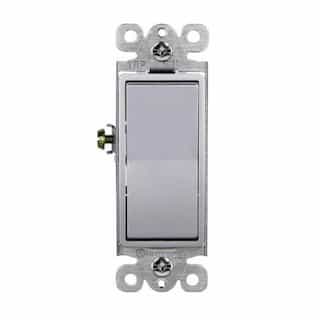 Enerlites Premium Decorator Switch, Single-Pole, 15A, 120V-277V, Silver