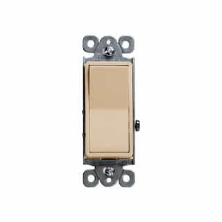 Almond Residential Grade Push-IN and Side Wired Lighted 15A Light Switch 