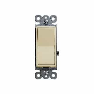 Ivory Residential Grade Push-IN and Side Wired Lighted 15A Light Switch 