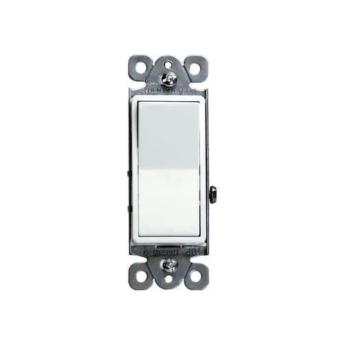 Enerlites White Residential Grade Push-IN and Side Wired Lighted 15A Light Switch 