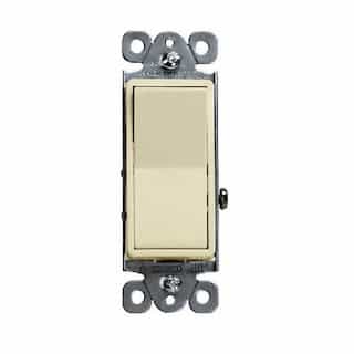 Almond Residential Grade AC Quiet Decorator Three-Way Paddle Switch 