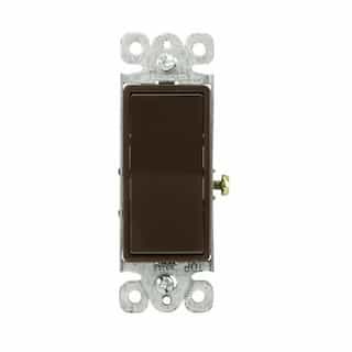 Brown Residential Grade AC Quiet Decorator Three-Way Paddle Switch 