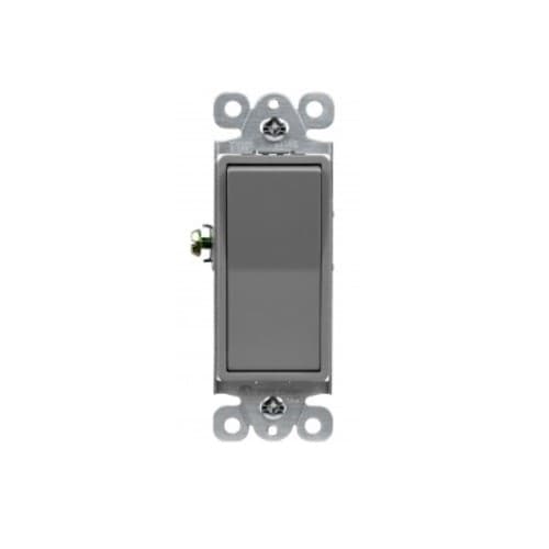 Quiet Premium Decorator Switch, 3-Way, 15A, 120V-277V, Gray