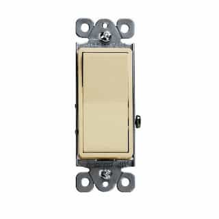Ivory Residential Grade AC Quiet Decorator Three-Way Paddle Switch 