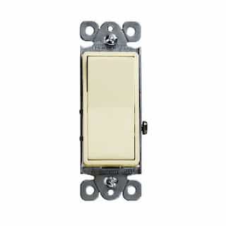 Light Almond Residential Grade AC Quiet Decorator Three-Way Paddle Switch 