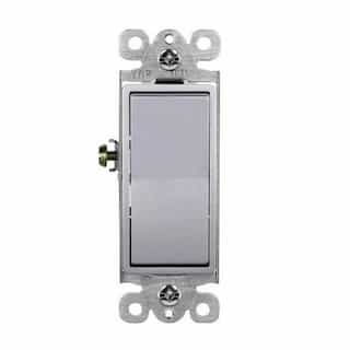 Enerlites Quiet Premium Decorator Switch, 3-Way, 15A, 120V-277V, Silver