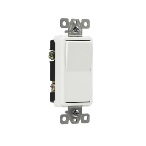 AC Commercial Grade Decorator Switch, 3-Way, 20A, 120V-277V, Ivory
