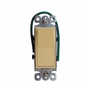 Almond Residential Grade AC Quiet Decorator Four-Way Paddle Switch 