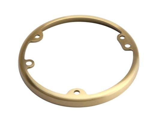 Brass 4.25" Dia Round Metal Flange Receptacle Plate
