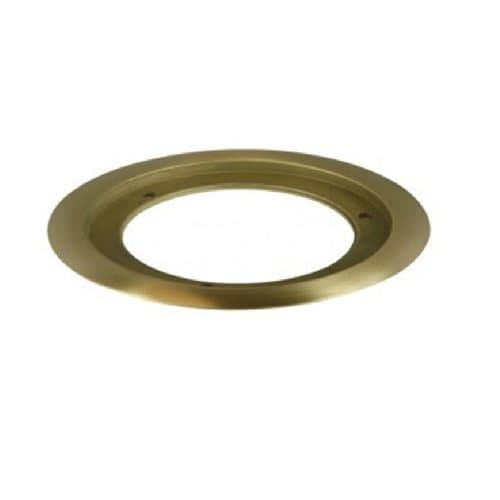 Brass 5.25" Dia Round Metal Flange Receptacle Plate
