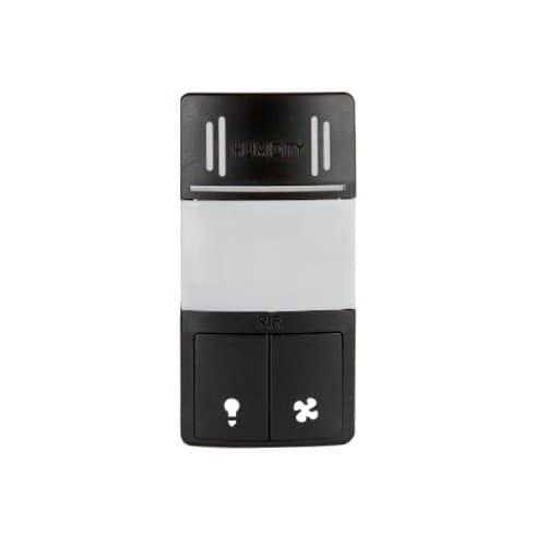 Wall Switch Cover for Motion & Humidity Sensor, Black