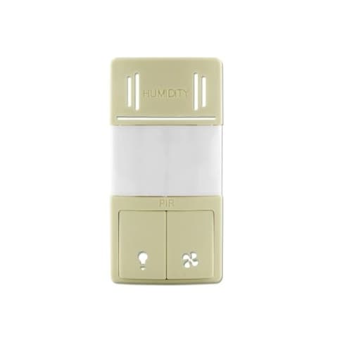 Wall Switch Cover for Motion & Humidity Sensor, Light Almond