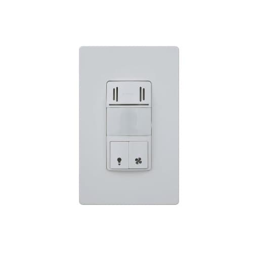 Wall Switch Cover for Motion & Humidity Sensor, White