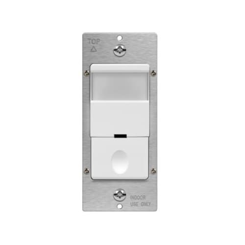 Decorator PIR Motion Sensor Switch, Single-Pole, 120V-277V, White
