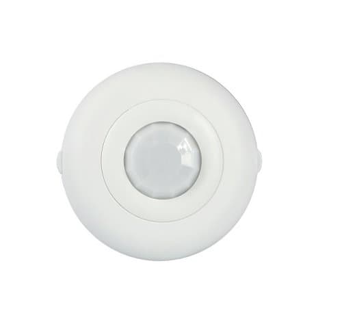 Enerlites White Line Voltage PIR Occupancy Ceiling Mount Sensor with 4ft Lead Cable