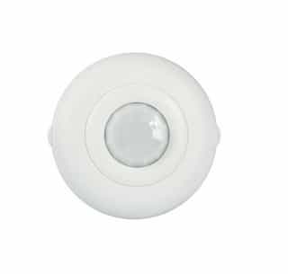 White Line Voltage PIR Occupancy Ceiling Mount Sensor with 4ft Lead Cable