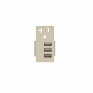 Enerlites 5.8A USB Outlet Module Replacement w/ 20A Receptacle, Light Almond