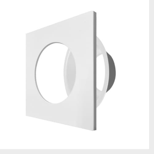 1-in Trim for DLJBX Series Downlights, Smooth, Square, White