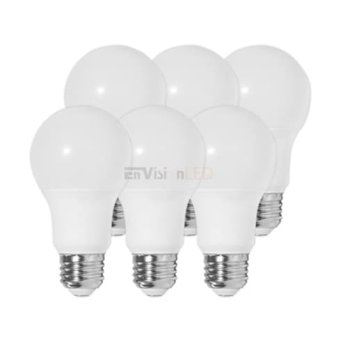 9W LED A19 Bulb, Non-Dim, E26, 810 lm, 120V, 3000K, Frosted, Bulk