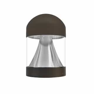 12-22W Round Bollards: Heads, 120-277V, Selectable CCT, Dome, Cone, BL