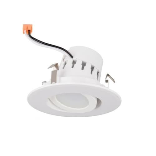 EnVision 4-in 10W LED Retrofit Downlight, Gimbal, 120V, Selectable CCT, White