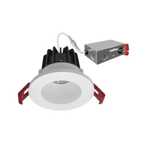 2-in 12W LED SnapTrim Downlight, Smooth, 120V, Warm Dimming, White