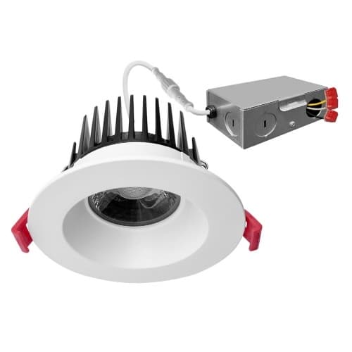 EnVision 4-in 15W SnapTrim Regressed Downlight, Round, 120V, Selectable CCT, WH