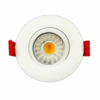 EnVision 3-in 8W SnapTrim Downlight, Gimbal, Round, 120V, Warm Dimming, White