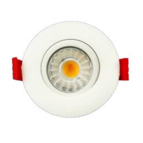 3-in 8W SnapTrim Downlight, Gimbal, Round, 120V, Selectable CCT, White