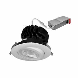 4-in 18W SnapTrim-Line Gimbal Downlight, 120V, Selectable CCT, White