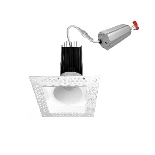 2-in 15W Trimless Downlight, Square, 1000 lm, 120V, Selectable CCT, WH
