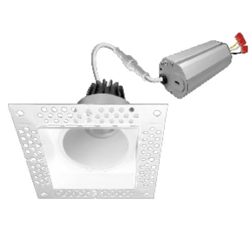 2-in 8W Trimless Downlight, Square, 600 lm, 120V, Selectable CCT, WHT