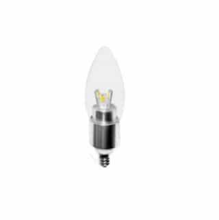 5W LED Candelabra Bulb, Non-Dimmable, E12, 280 lm, 120V, 2700K