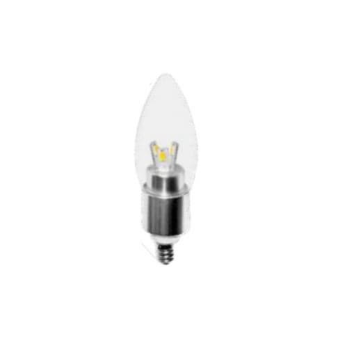 5W LED Candelabra Bulb, Dimmable, E12, 280 lm, 120V, 3000K