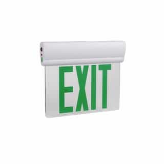 EnVision 3W LED Emergency Exit Sign, Edge-Lit, Double-Sided, 120V-277V, Green