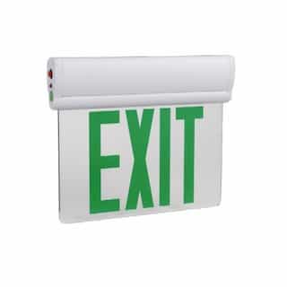 3W LED Emergency Exit Sign, Edge-Lit, Single Sided, 120-277V, Green
