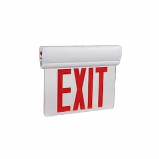 EnVision 3W LED Emergency Exit Sign, Edge-Lit, Double-Sided, 120V-277V, Red