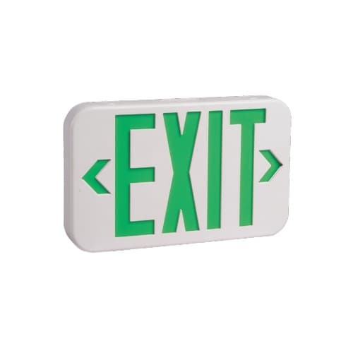 EnVision 3W LED Emergency Exit Sign, Single & Double-Sided, 120V-277V, Green