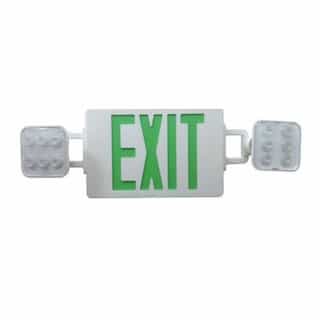 EnVision 3.5W LED Emergency Exit Combo, Single & Double-Sided, 120V-277V, Green