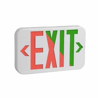 EnVision 3W Emergency Exit Sign, 120/277V, CCT Green, White