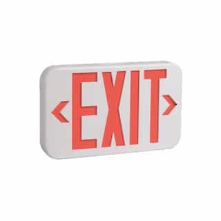 3W LED Emergency Exit Sign, Single & Double-Sided, 120V-277V, Red