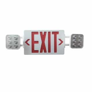 EnVision 3.5W LED Emergency Exit Combo, Single & Double-Sided, 120V-277V, Red
