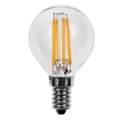 4W LED G16.5 Filament Bulb, E12, 400 lm, 120V, 2700K