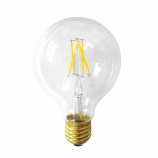 4W LED G25 Filament Globe Bulb, E26, 120V, 2700K