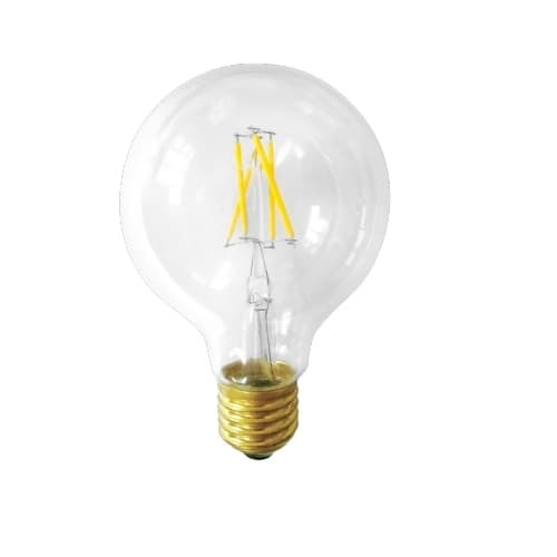 5W LED G25 Filament Bulb, E26, 400 lm, 120V, 3000K