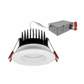 3-in 10W Frosted J-Box Canless Downlight, 800lm, 120V, 5 CCT, WH