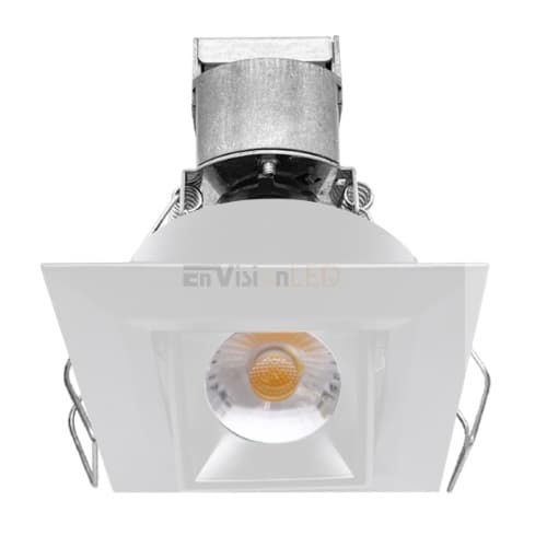 1-in 6W LED Mini Downlight, Gimbal, Square, 550 lm, 12V, 3000K, White