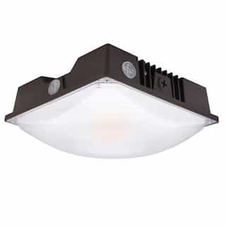 25/40/60W LED Canopy Light, Square, 120V-277V, Selectable CCT, Bronze